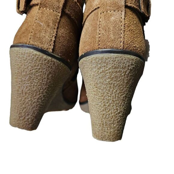 Skechers 48695 Boot Suede Leather Faux Fur Lining Wedge Size 9.5 - Picture 12 of 14